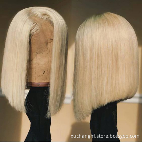 Hot Selling Short Bob Human Hair Lace Wig,Human Hair 613 Blonde Lace Front Wig,Cheapest Fringe Quality Human Hair Wig
